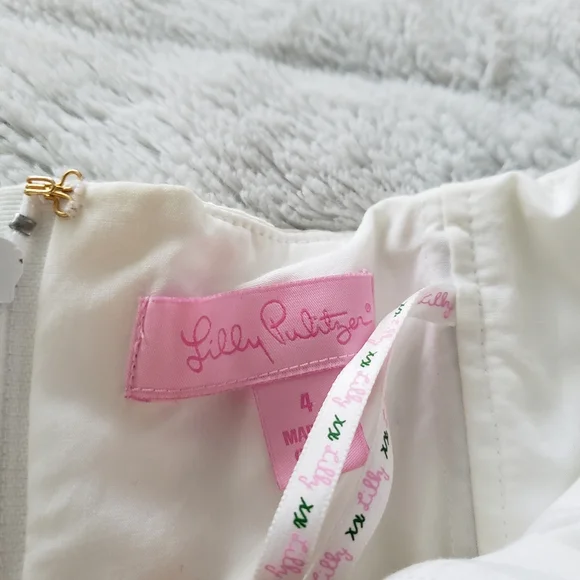 Host Pick 🥂 Lilly Pulitzer White Embroidered Floral Stapless Mini Dress - Picture 9 of 12
